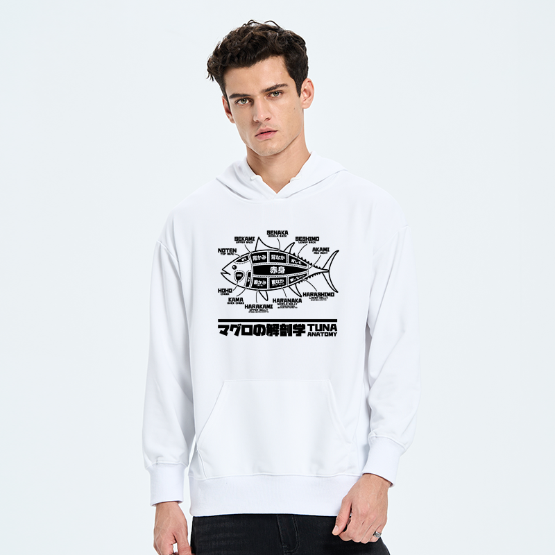 Tokyo-Tiger Tuna Dissection Map Japanese Classic Hoodie