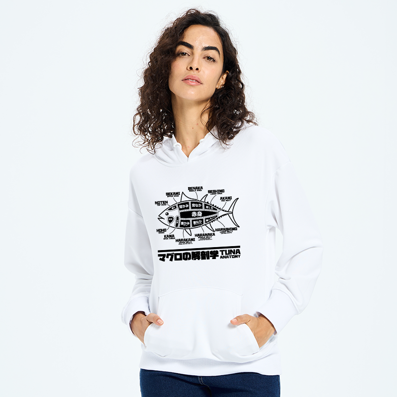 Tokyo-Tiger Tuna Dissection Map Japanese Classic Hoodie