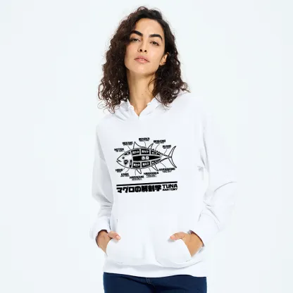 Tokyo-Tiger Tuna Dissection Map Japanese Classic Hoodie