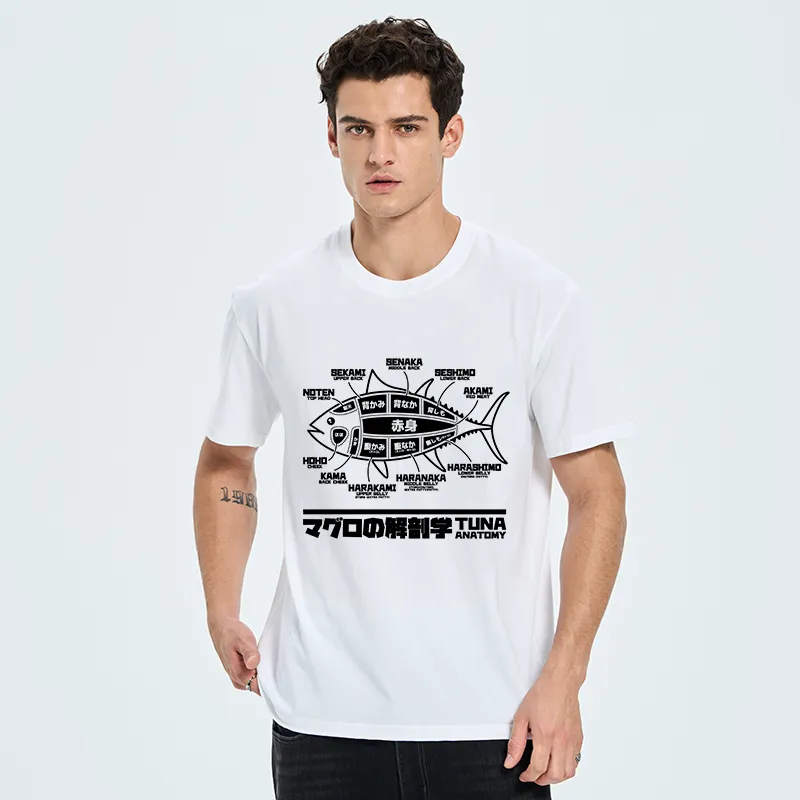 Tokyo-Tiger Tuna Dissection Map Japanese Classic T-Shirt