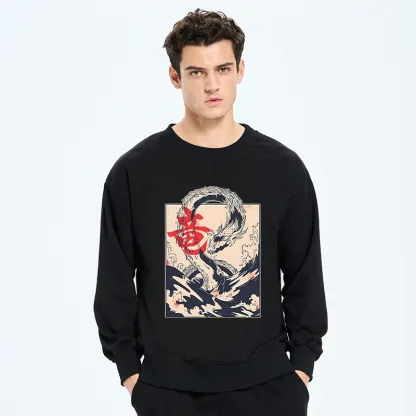 Tokyo-Tiger Sea Dragon Japanese Sweatshirt