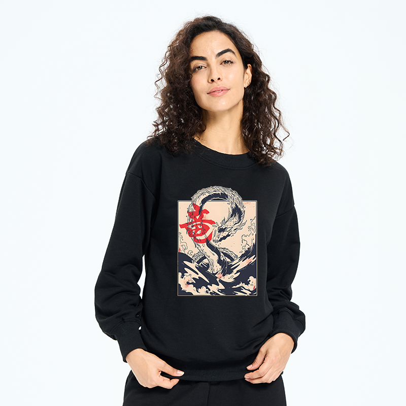Tokyo-Tiger Sea Dragon Japanese Sweatshirt