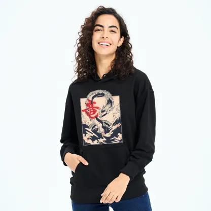 Tokyo-Tiger Sea Dragon Japanese Classic Hoodie
