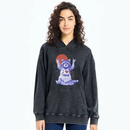 Tokyo-Tiger I love Trash Washed Hoodie