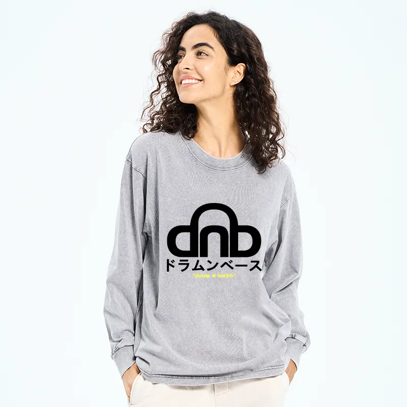 Tokyo-Tiger DNB Japan Washed Long Sleeve T-Shirt