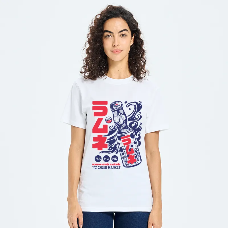 Tokyo-Tiger Ramune Print Japanese Classic T-Shirt