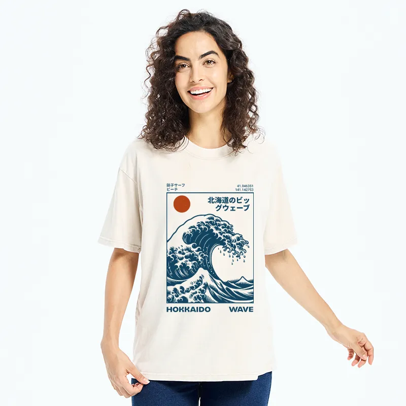 Tokyo-Tiger Hokkaido Wave Japan Washed T-Shirt