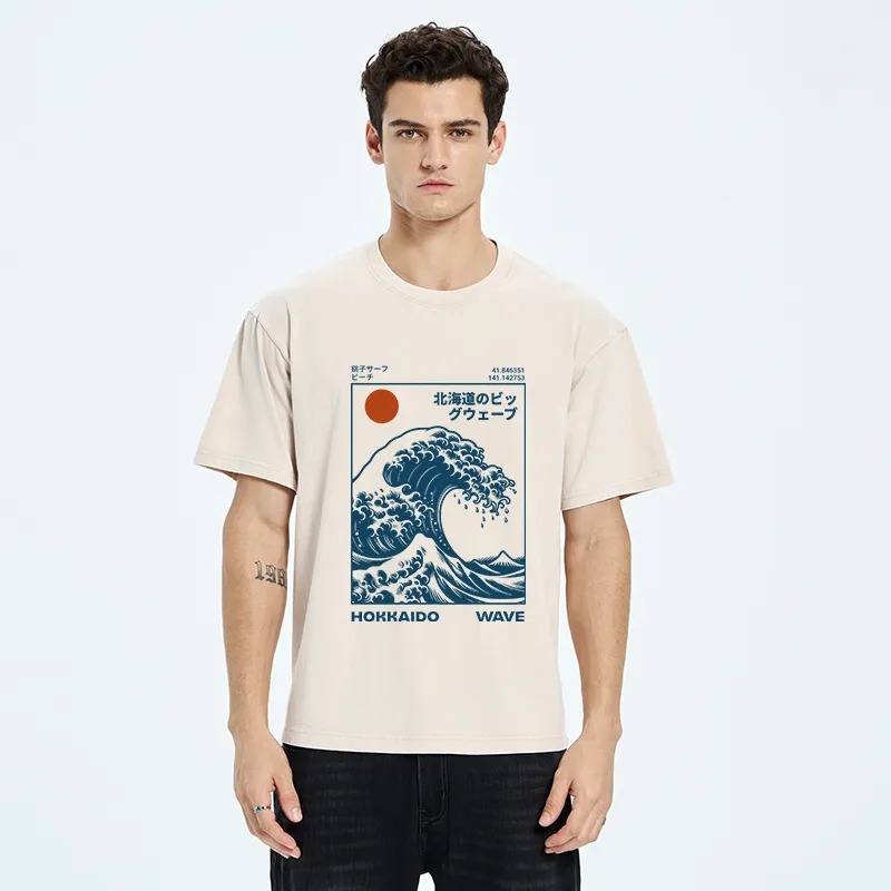Tokyo-Tiger Hokkaido Wave Japan Washed T-Shirt