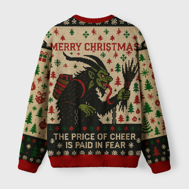 Tokyo-Tiger Krampus：The Price Of Cheer Is Paid In Fear Christmas Ugly Sweatshirt