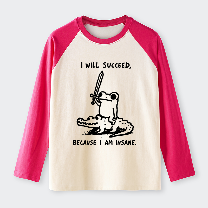 Tokyo-Tiger Warrior Frog Funny Meme Raglan Long Sleeve T-shirt
