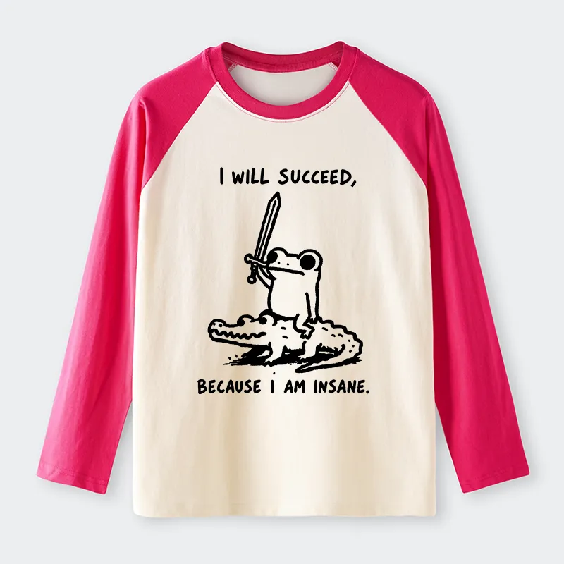 Tokyo-Tiger Warrior Frog Funny Meme Raglan Long Sleeve T-shirt