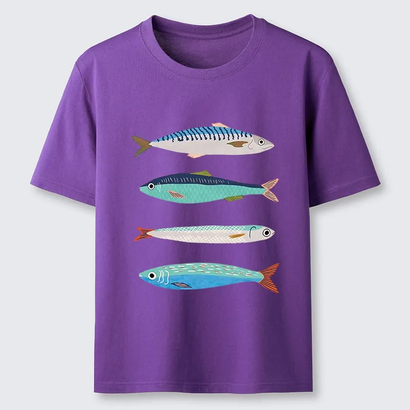 Tokyo‑Tiger Playful Sea Fish Washed T‑Shirt