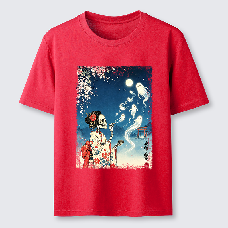 Tokyo-Tiger Moon Skeleton Ghost Classic T-Shirt