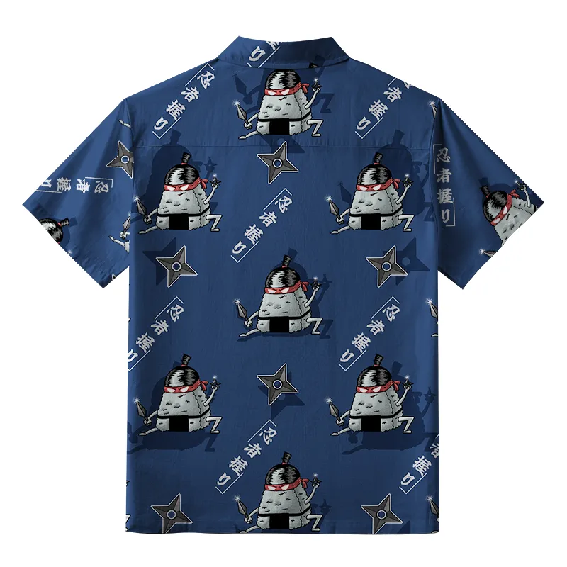 Tokyo-Tiger Ninja Onigiri Aloha Hawaiian Shirt