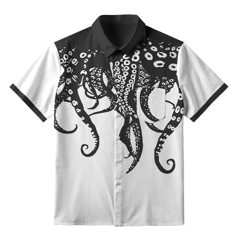 Tokyo-Tiger Octopus Tentacles Japan Button-up Shirt Sale