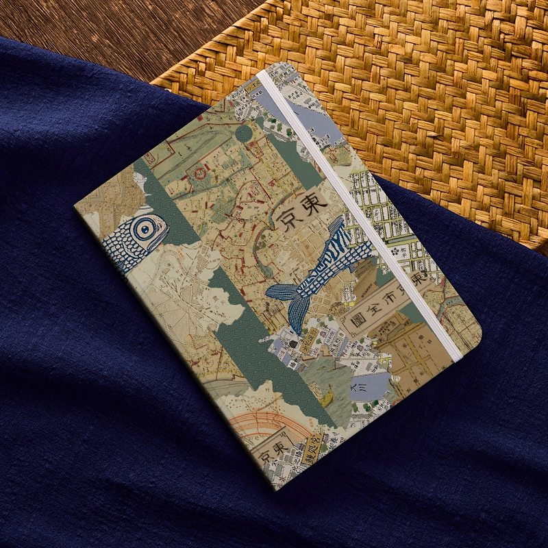Tokyo-Tiger Old Tokyo Maps Notebook