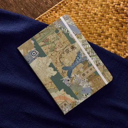 Tokyo-Tiger Old Tokyo Maps Notebook