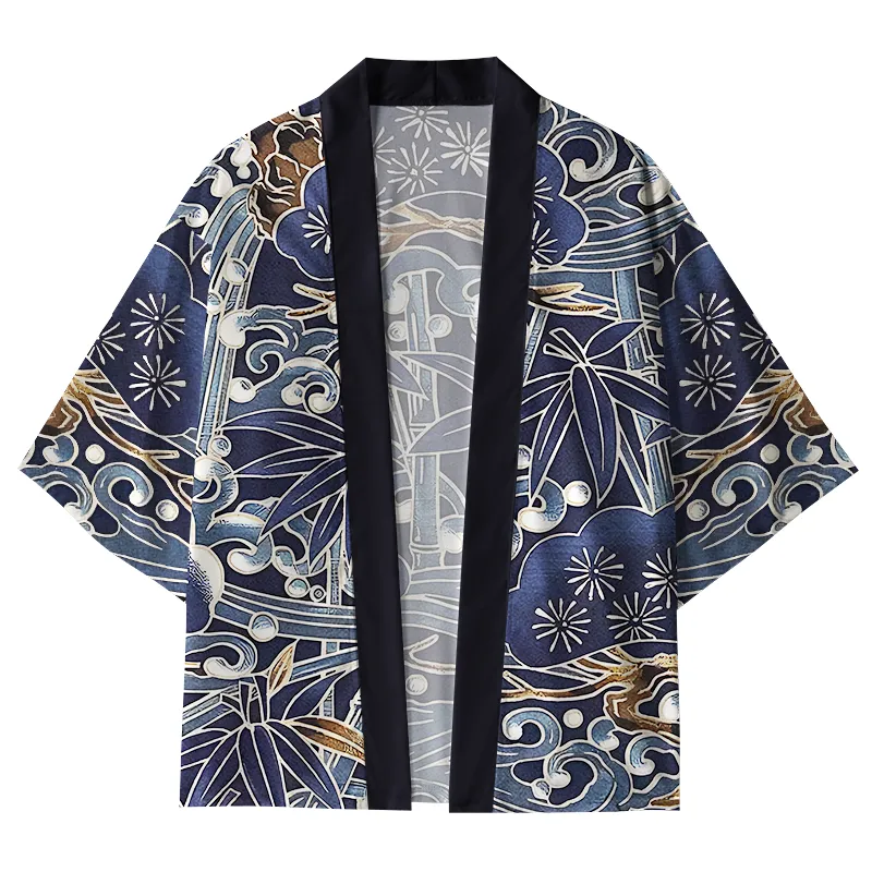 Tokyo-Tiger Vintage Bamboo Japanese Kimono Cardigan