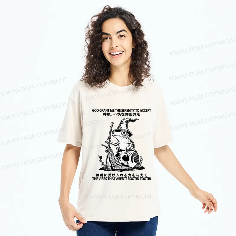 Tokyo-Tiger God Grant Me The Serenity Washed T-Shirt