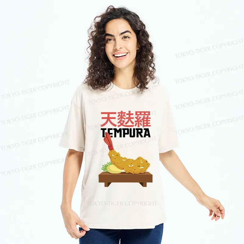 Tokyo-Tiger Shrimp Tempura Washed T-Shirt
