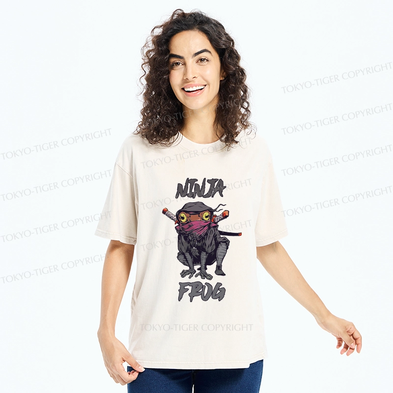 Tokyo-Tiger Ninja Frog Washed T-Shirt