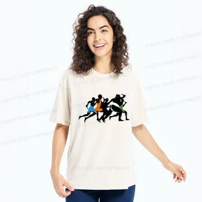 Tokyo-Tiger Funny Sumo Race Washed T-Shirt