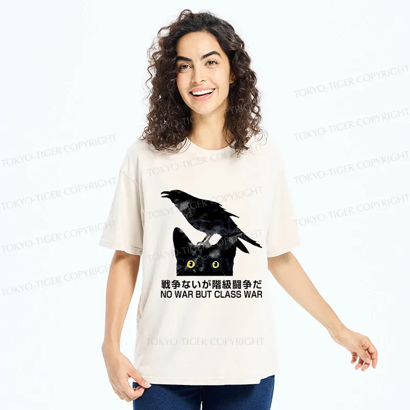 Tokyo-Tiger No War But Class War Washed T-Shirt