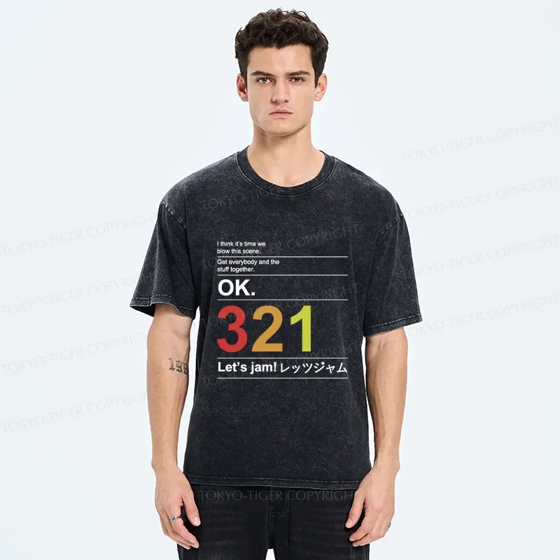 Tokyo-Tiger Let's Jam Washed T-Shirt