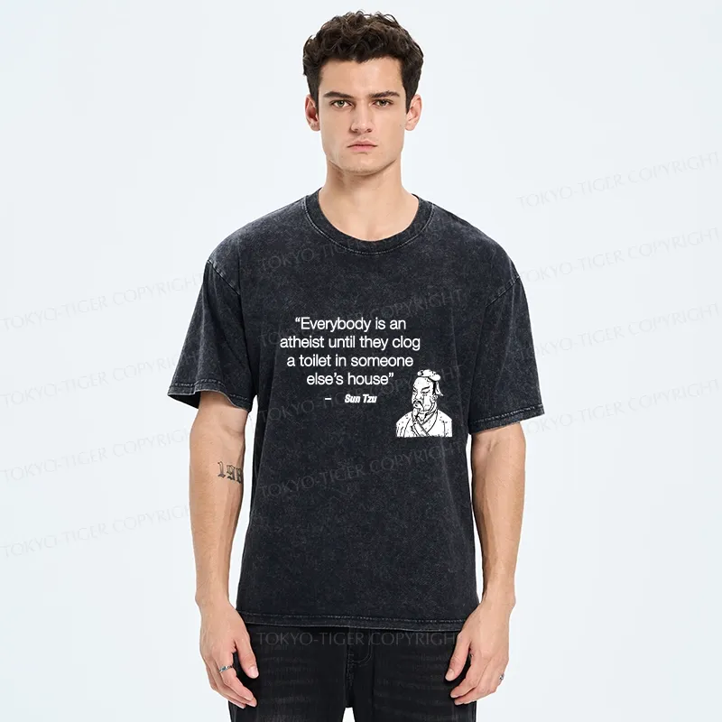 Tokyo-Tiger Funny Sun Tzu Saying Washed T-Shirt