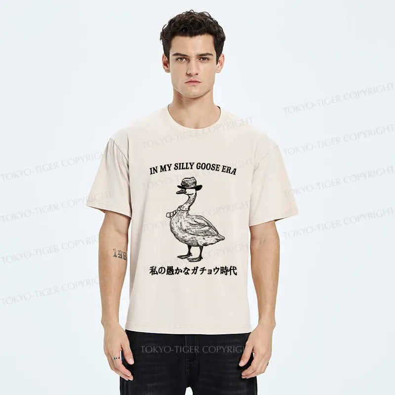 Tokyo-Tiger In My Silly Goose Era Washed T-Shirt