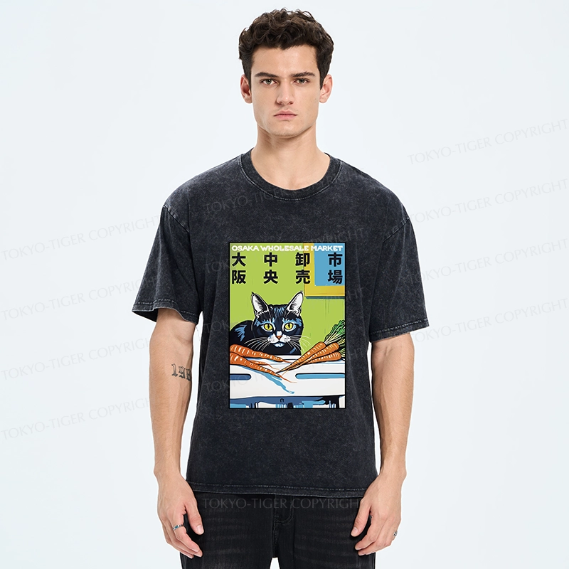 Tokyo-Tiger Osaka Wholesale Market Washed T-Shirt