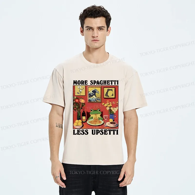 Tokyo-Tiger More Espresso Less Depresso Frog Washed T-Shirt