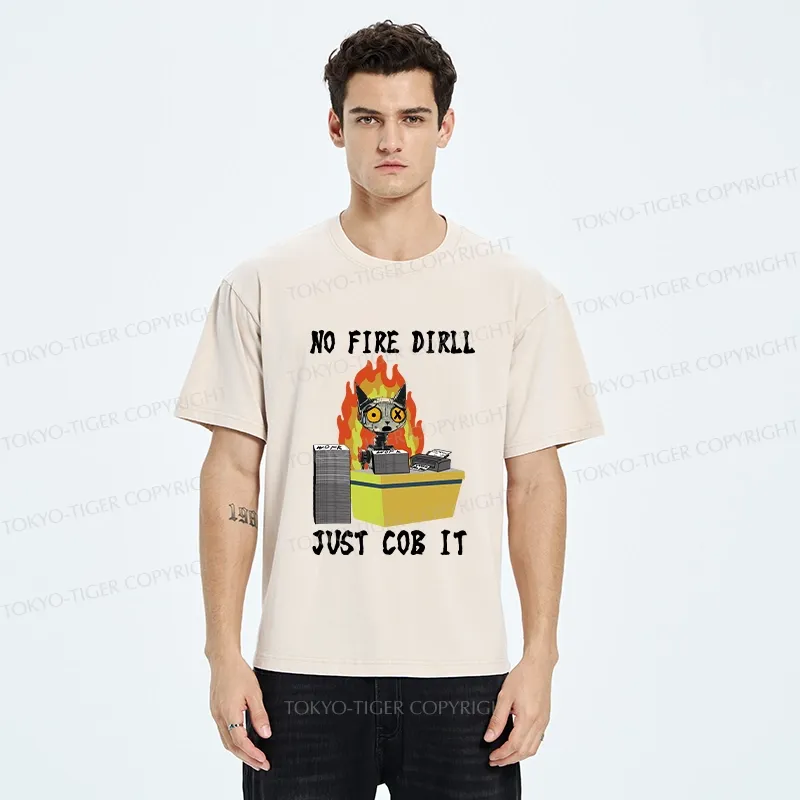 Tokyo-Tiger No Fire Drill Just Cob It Washed T-Shirt