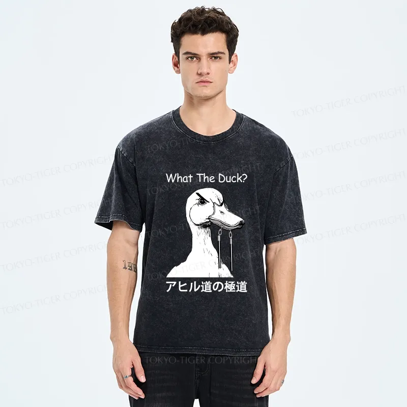 Tokyo-Tiger Funny Duck Yakuza Washed T-Shirt