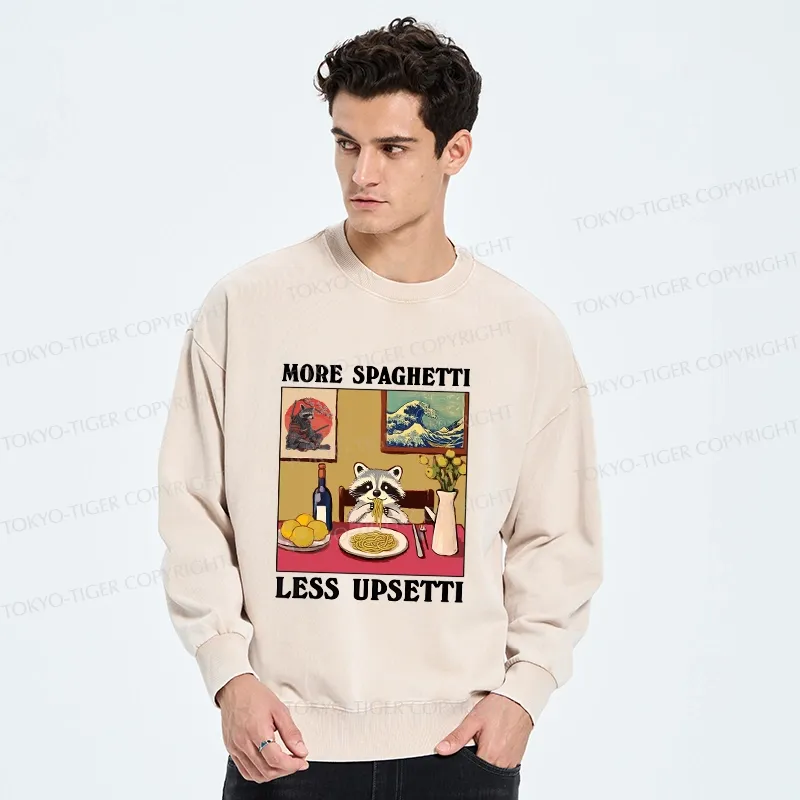 Tokyo-Tiger More Spaghetti Less Upsetti Japanese Washed Sweatshirt