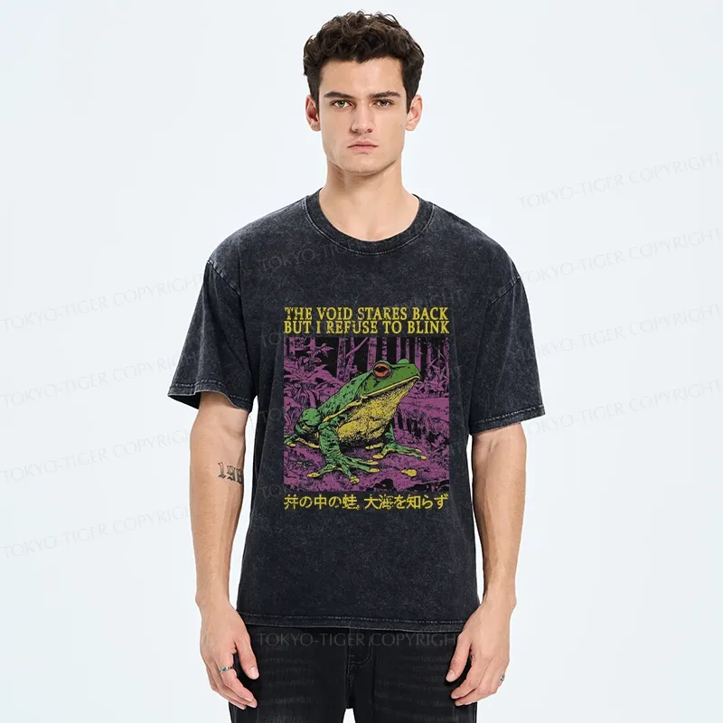 Tokyo-Tiger The Void Stares I Refuse To Blink Washed T-Shirt