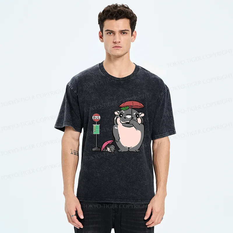 Tokyo-Tiger My Neighbor Moo Deng Washed T-Shirt
