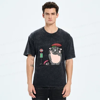 Tokyo-Tiger My Neighbor Moo Deng Washed T-Shirt