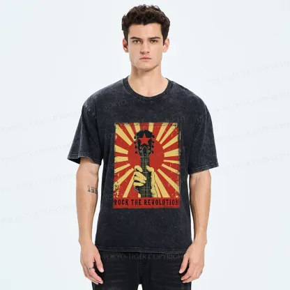 Tokyo-Tiger Revolutionary Rock Guitar Washed T-Shirt