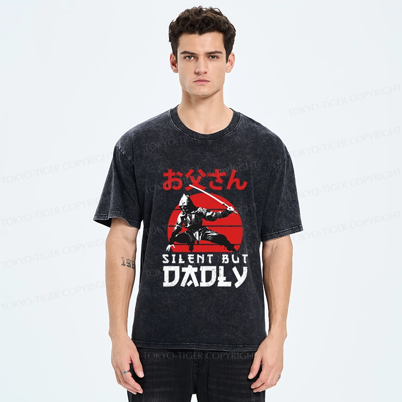 Tokyo-Tiger Happy Father's Day Washed T-Shirt