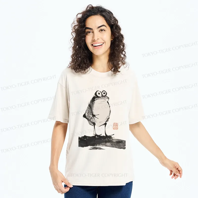 Tokyo-Tiger Retro Daze Frog Washed T-Shirt