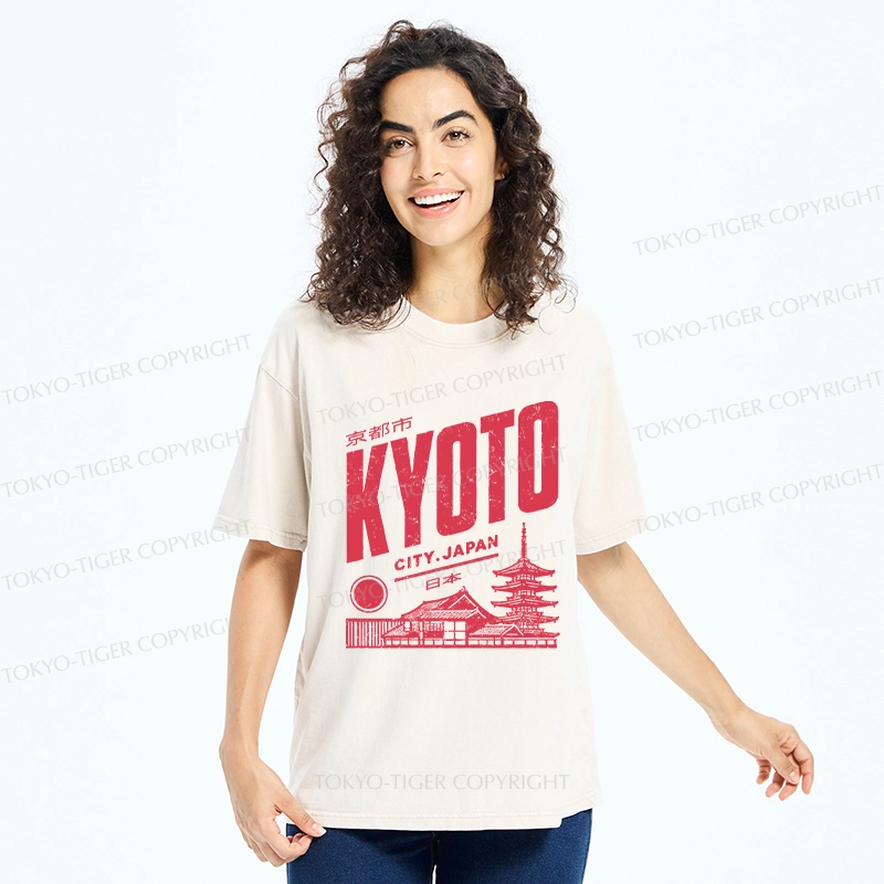 Tokyo-Tiger Vintage Kyoto Washed T-Shirt