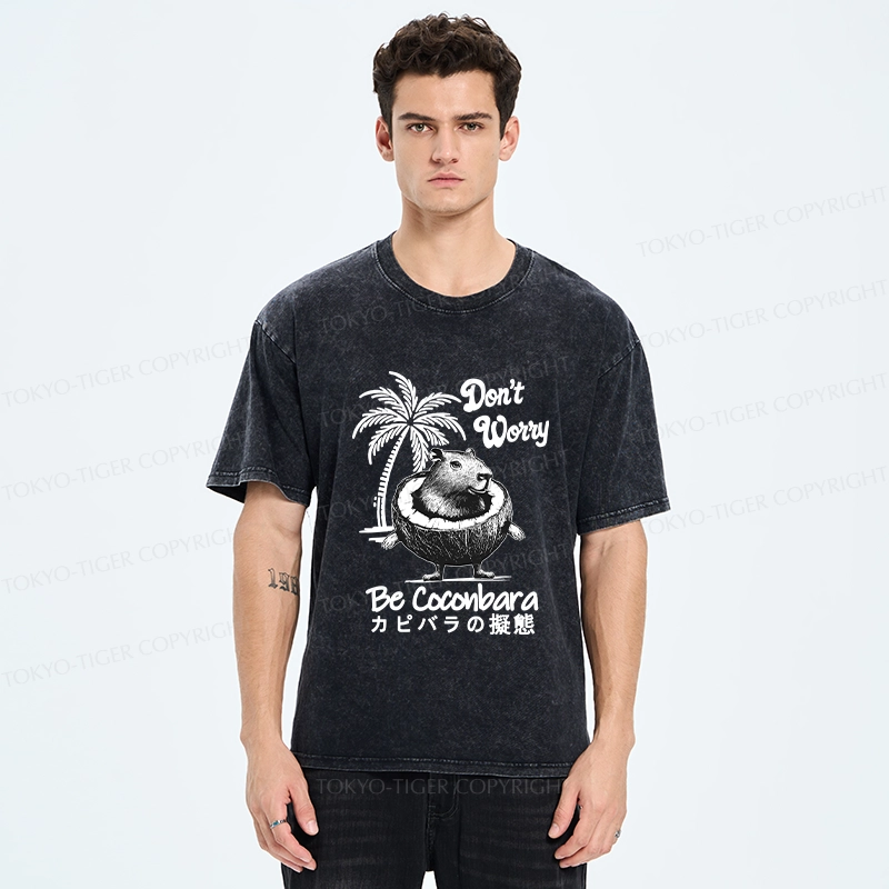 Tokyo-Tiger Don't Worry Be Coconbara Washed T-Shirt
