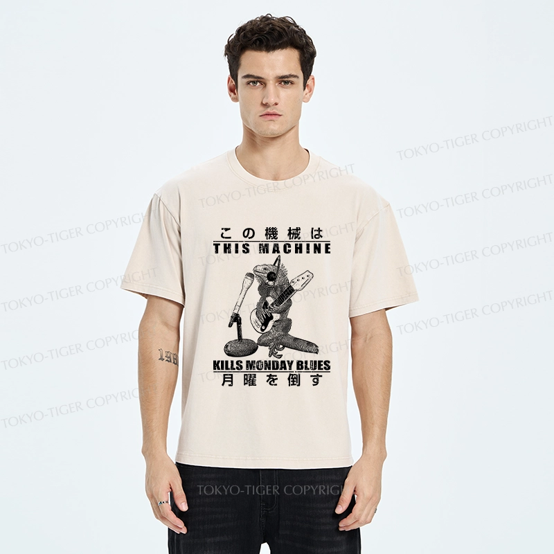 Tokyo-Tiger Beat The Monday Blues Washed T-Shirt