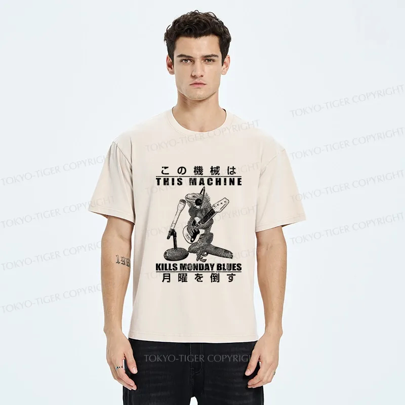 Tokyo-Tiger Beat The Monday Blues Washed T-Shirt