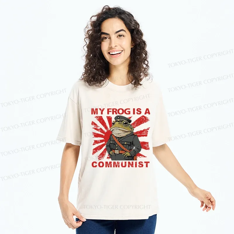 Tokyo-Tiger Funny Frog-ism Washed T-Shirt