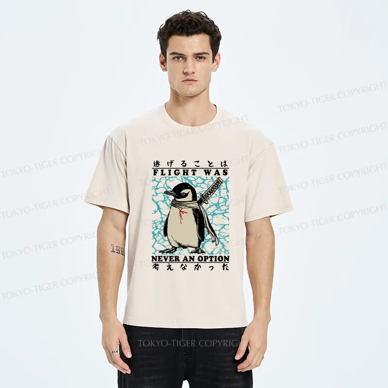 Tokyo-Tiger Ninja Penguin Washed T-Shirt