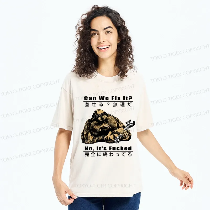 Tokyo-Tiger Can The Orangutans Fix It Washed T-Shirt