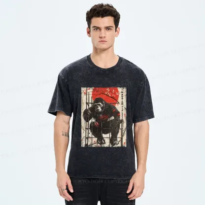Tokyo-Tiger Bigfoot Failed To Escape Washed T-Shirt