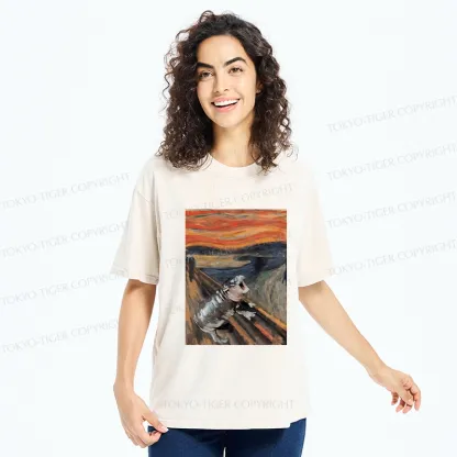 Tokyo-Tiger The Scream Moo Deng Washed T-Shirt